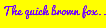 Image with Font Color 7300FF and Background Color FFFF00